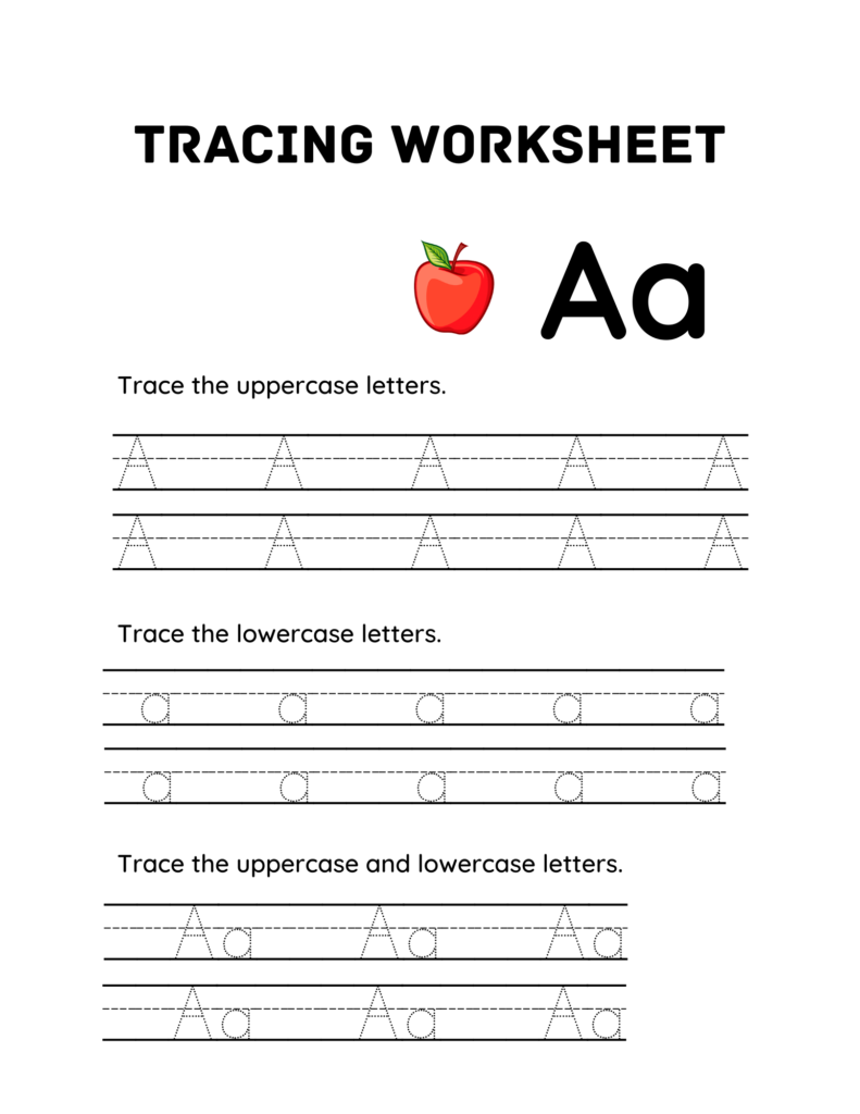 free alphabet tracing worksheets littles learning corner