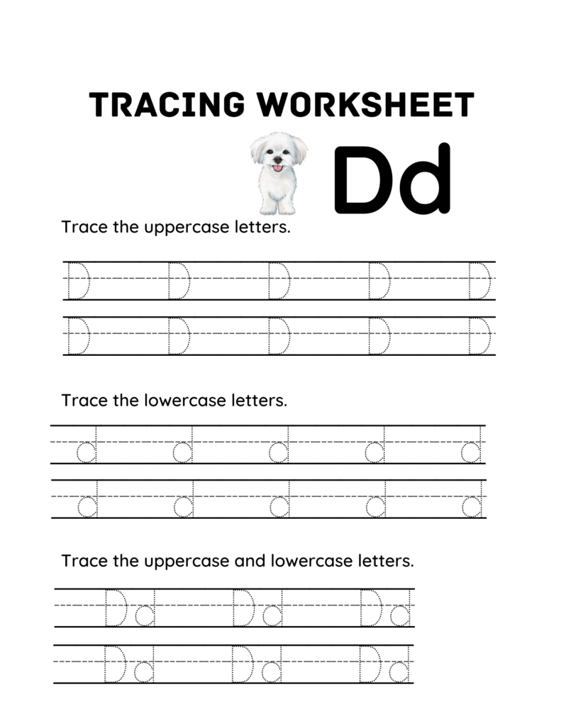 letter d worksheets kidsreadyskills.com